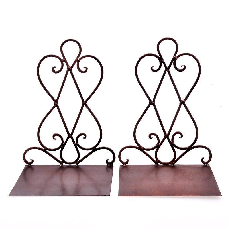Artkingdome Book Ends Luxury Bookends, Retro Organizer Stand, Desk Holder Racks, School Heavy Liberary Bookshelf Decorative Bookend 1pair w/Padding Gift - Image 3